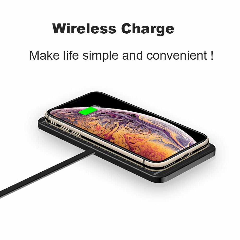 Wireless Car Phone Charger Fast Charging Pad Mat for Iphone Samsung Universal